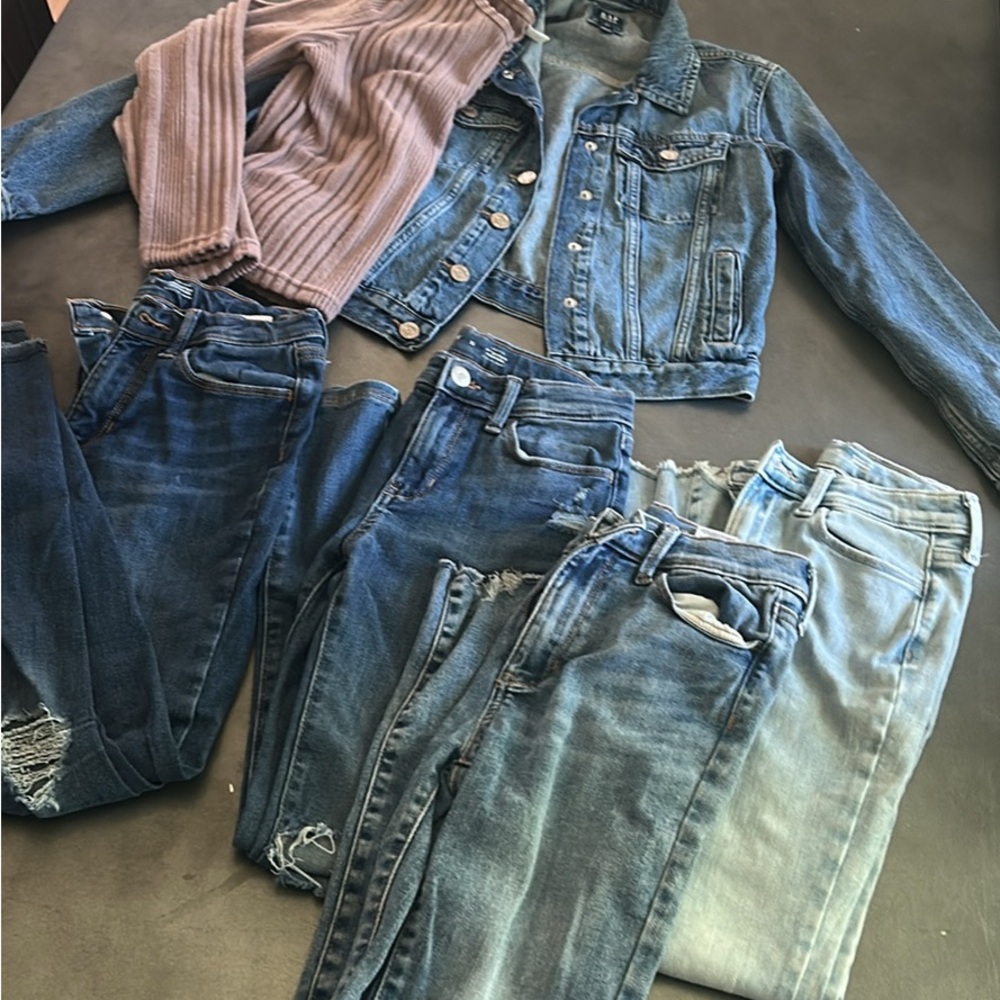 Youth girls (12) Classic Blue Denim Jeans and Jean Jacket